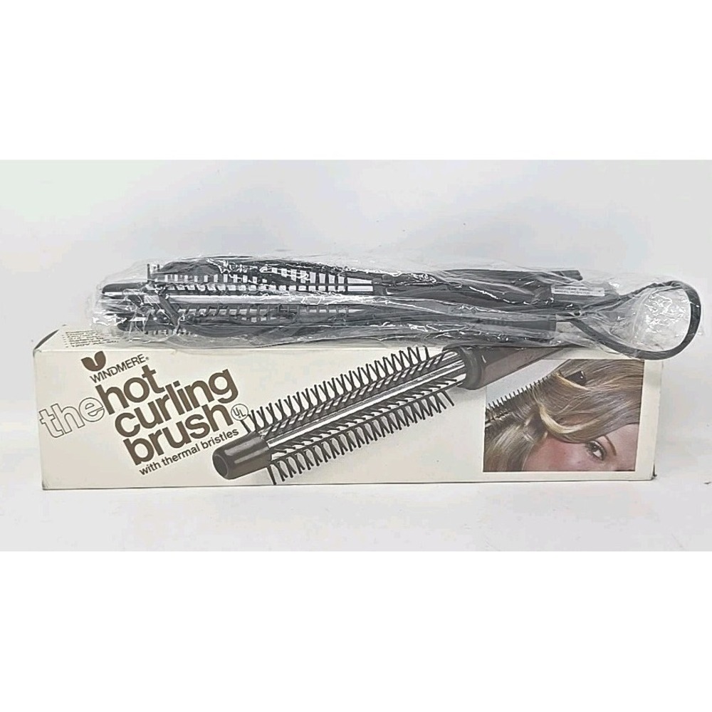 Vintage WINDMERE Hot Curling Iron Brush Hair Styler 3/4" Curls Model HCB - 1/529